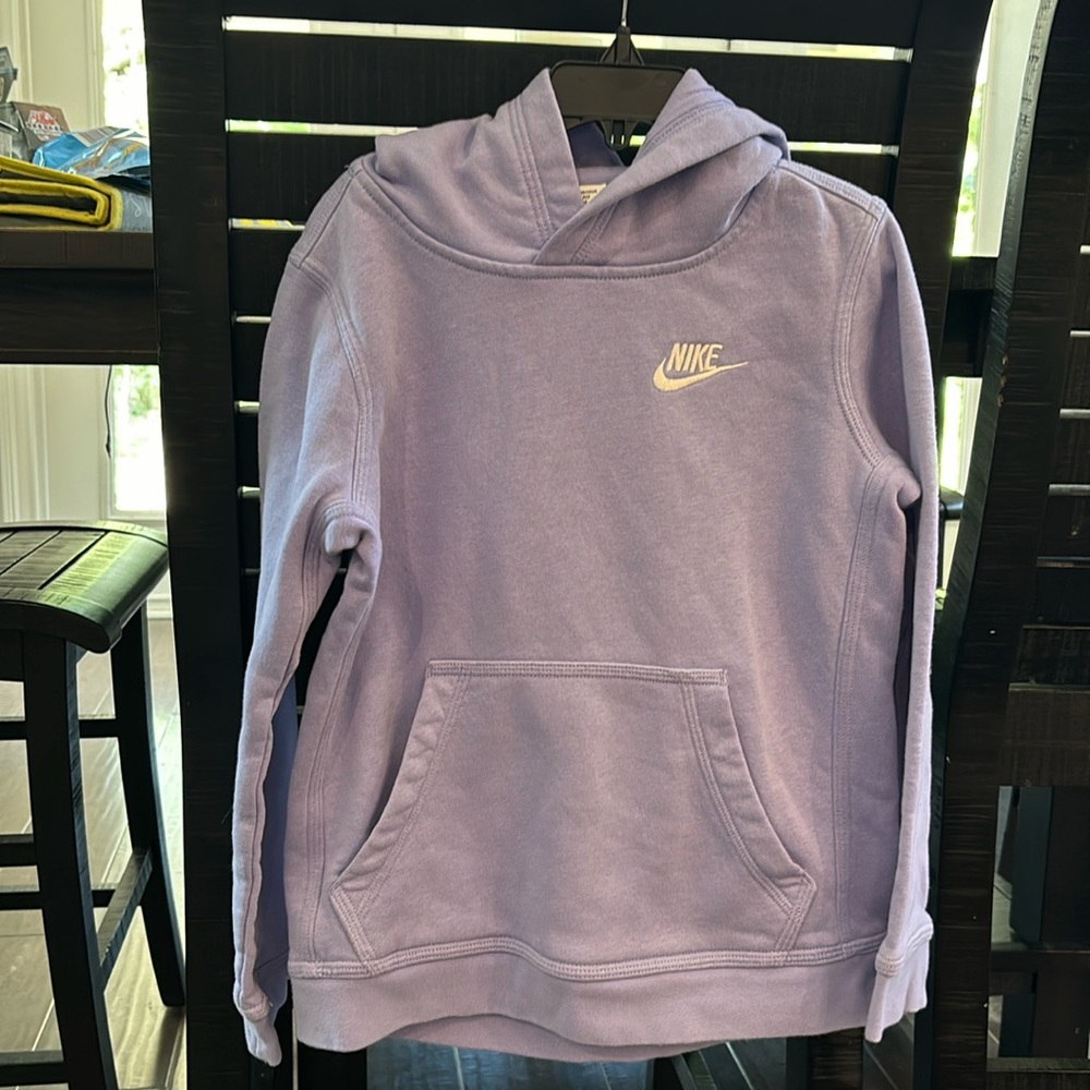 Girls NIKE purple hooded sweatshirt